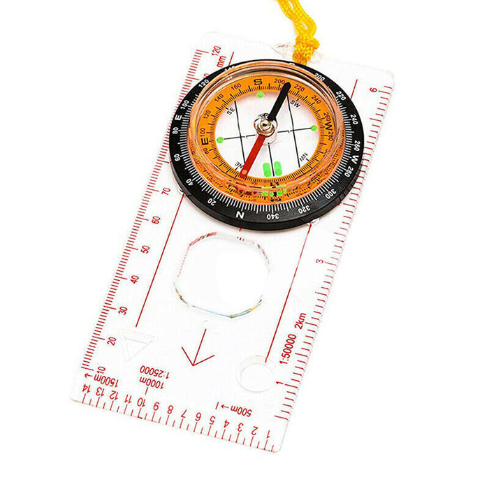 Orienteering Baseplate Compass Hiking Camping Lensatic Map Tactical Army Gear