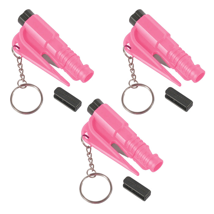 3 Pack Emergency Escape Auto Car Window Glass Tool Breaker Seat Belt Cutter