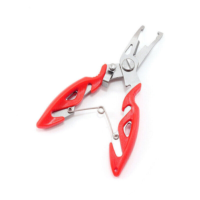 Fishing Pliers Scissors Line Cutter Braid Split Ring Tool Lip Grip TACKLE