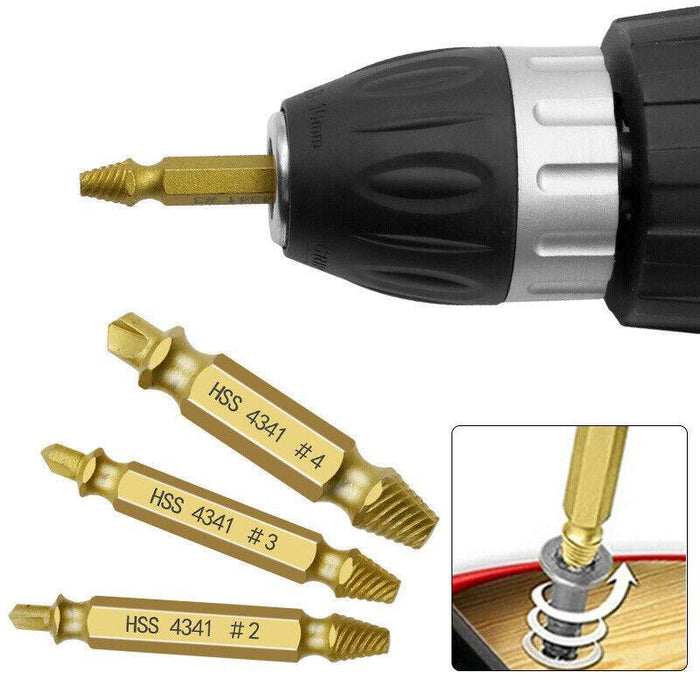 6PCS Damaged Screw Extractor Speed Out Drill Bits Tool Set