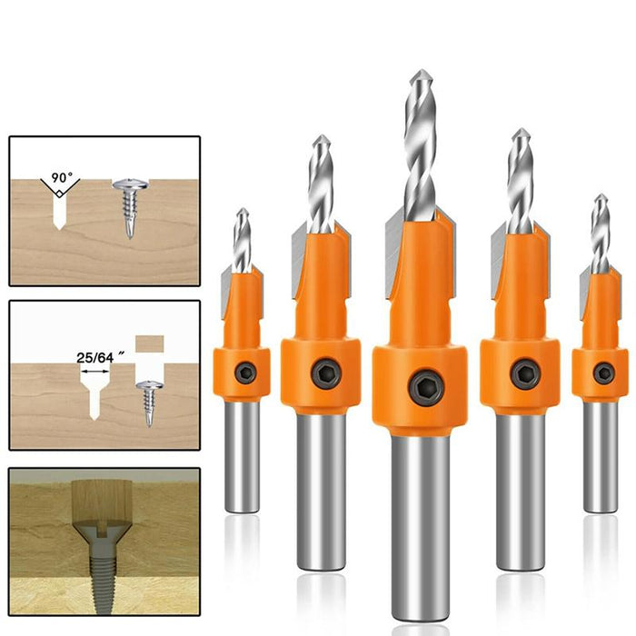 Hexagon Shank Countersink Drill Bit Woodworking Drill Bit 8/10MM