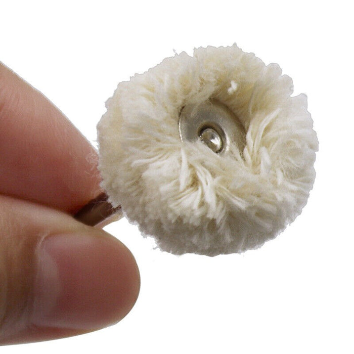 10PCS Cotton Wheel Buffing Brush Dremel Polisher Drill Bit Tool