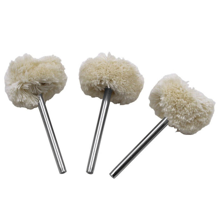 10PCS Cotton Wheel Buffing Brush Dremel Polisher Drill Bit Tool