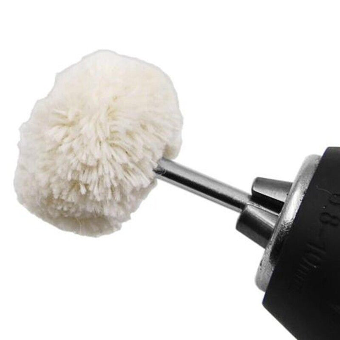 10PCS Cotton Wheel Buffing Brush Dremel Polisher Drill Bit Tool