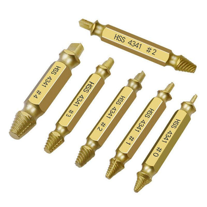 6PCS Damaged Screw Extractor Speed Out Drill Bits Tool Set