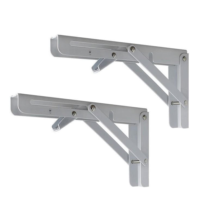 2PCS Table Bracket Folding Stainless Steel 150KG White 14in