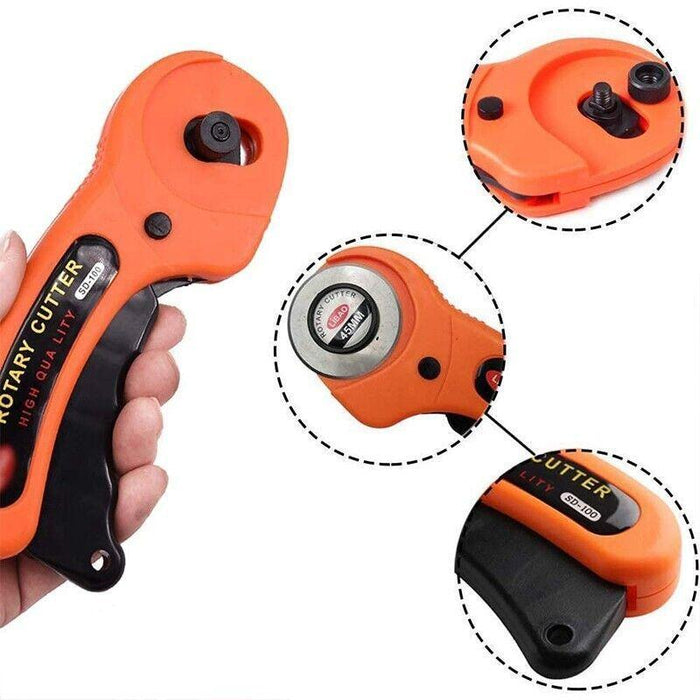 Professional Quilting Roll Fabric Rotary Cutter +10PCS Blade 45mm