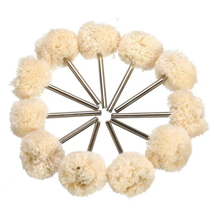 10PCS Cotton Wheel Buffing Brush Dremel Polisher Drill Bit Tool