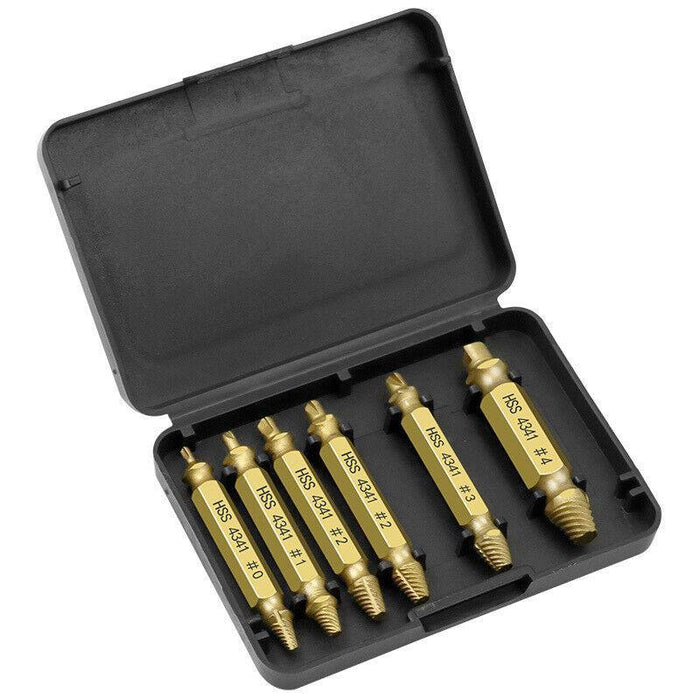 6PCS Damaged Screw Extractor Speed Out Drill Bits Tool Set