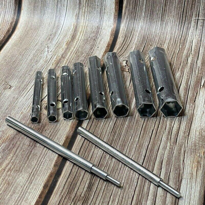 10PCS Plumber Tap Spark Plug Wrench set, Hex Socket Tap Tube Spanner set