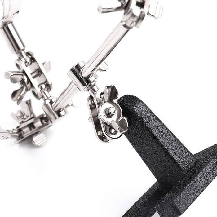 Helping 3rd Hand Soldering Iron Hobby Tool Vise Clamp Magnifying Glass + Station