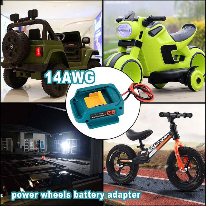 Battery Power Mount Connector Adapter For makita 18V Dock Holder with Cables