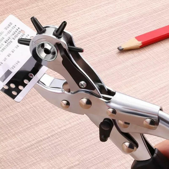 Leather Belt Eyelet Hole Punch Plier Puncher Craft Hand Tool 2mm-4.5mm Revolving