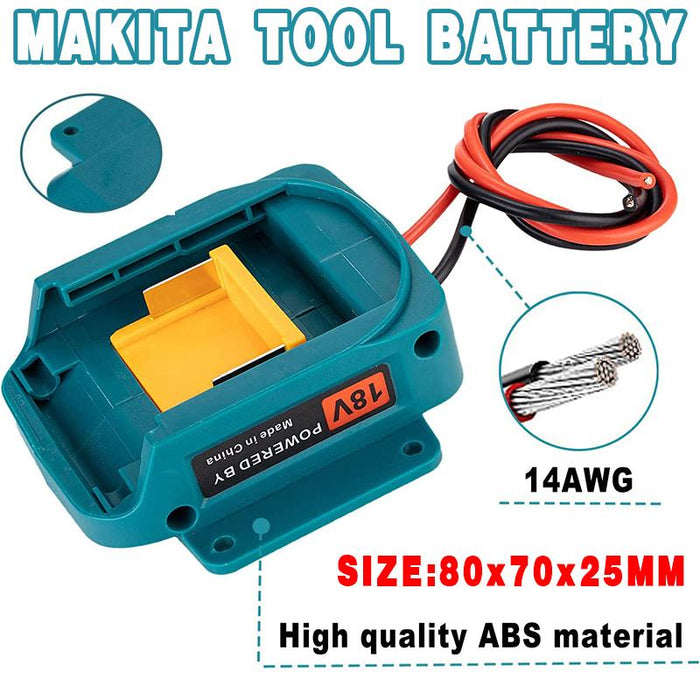 Battery Power Mount Connector Adapter For makita 18V Dock Holder with Cables