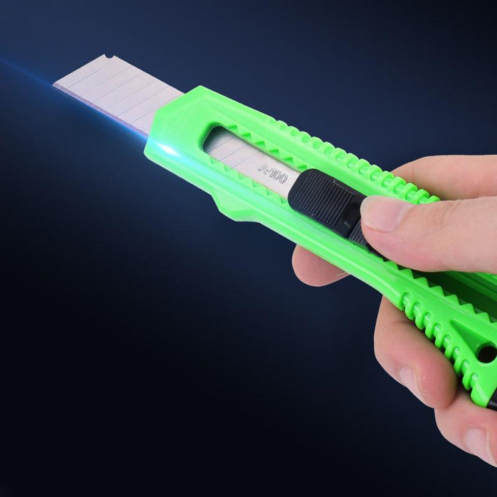Paper Box Cutter Snap Off Retractable  Pack Knife Green