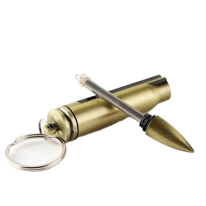 Fire Starter Lighter Waterproof Flint Match Metal Keychain Camping Survival BDA