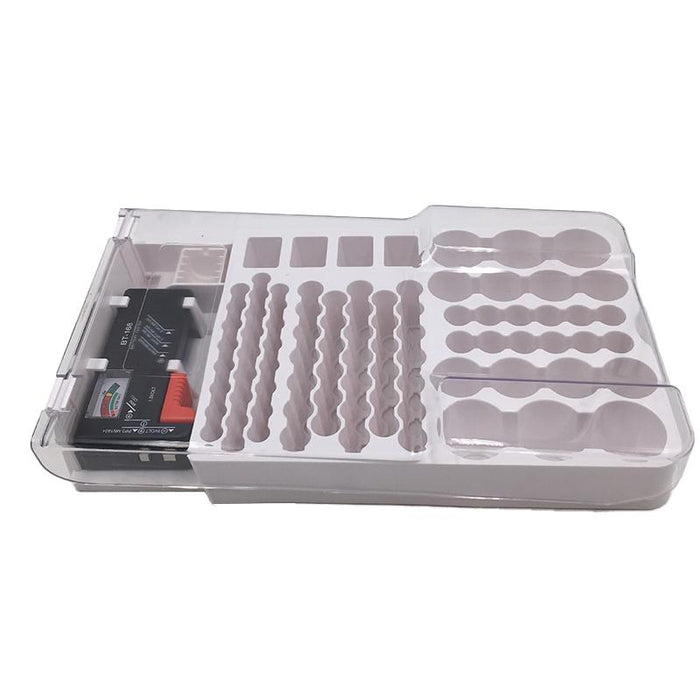 93 Slot Battery Storage Organizer Holder With Digital LCD Battery Tester