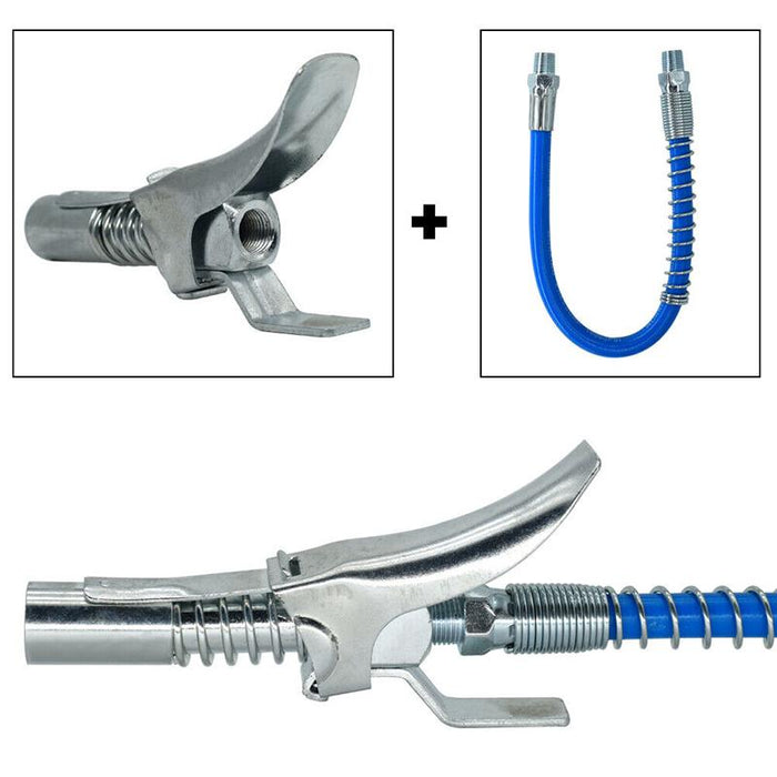 Locking clamp type high-pressure labor-saving oil injection nozzle