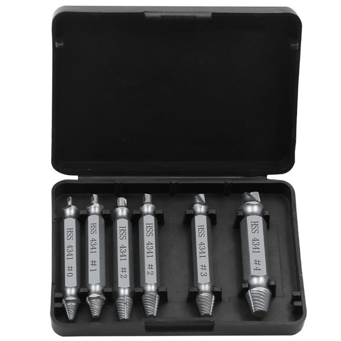 6PCS Damaged Screw Extractor Set Easy Out Broken Drill Bit