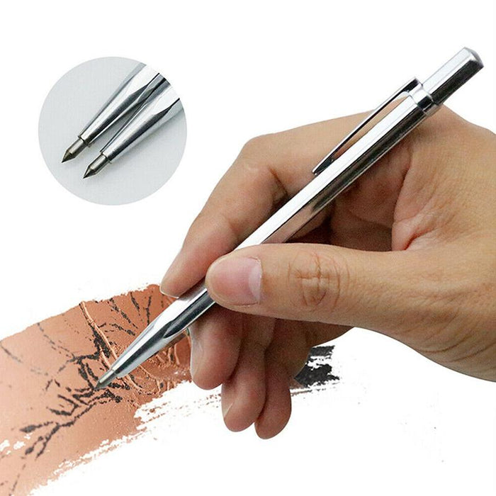 2PCS Tungsten Carbide Scribing Pen - Tip Steel Scriber Scribe Mark Marker Metal