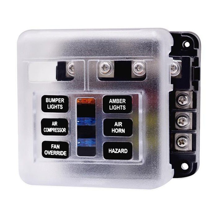 23x Blade Fuse Box Block 6 Way 12V 32V Holder LED Indicator Car Auto Boat Marine