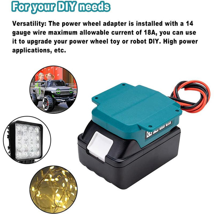 Battery Power Mount Connector Adapter For makita 18V Dock Holder with Cables