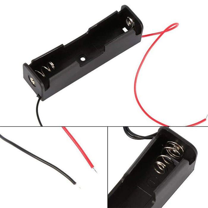 8 PACK 18650 Single Battery HOLDER Case Rechargeable 18650 Wire Lead LITHIUM