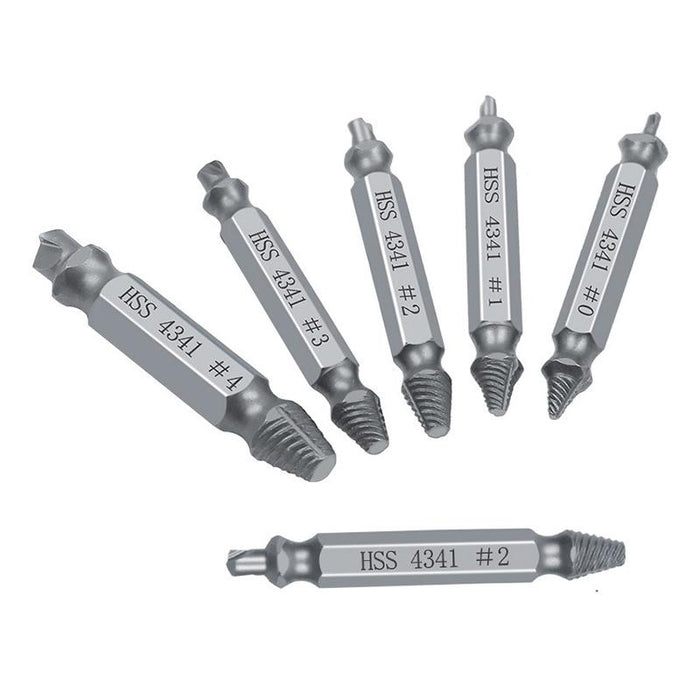 6PCS Damaged Screw Extractor Set Easy Out Broken Drill Bit