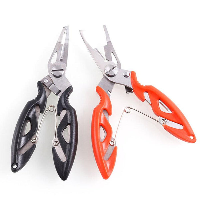 Fishing Pliers Scissors Line Cutter Braid Split Ring Tool Lip Grip TACKLE