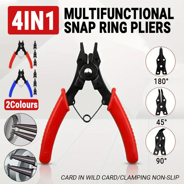 4-in-1Multi-Function Circlip Pliers Set Spring Release Fixed Grip Versatile Tool