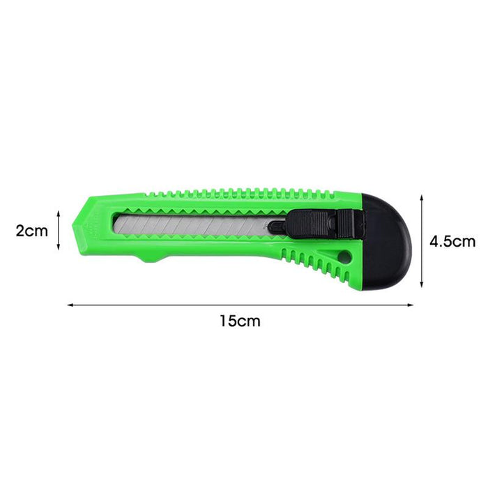 Paper Box Cutter Snap Off Retractable  Pack Knife Green