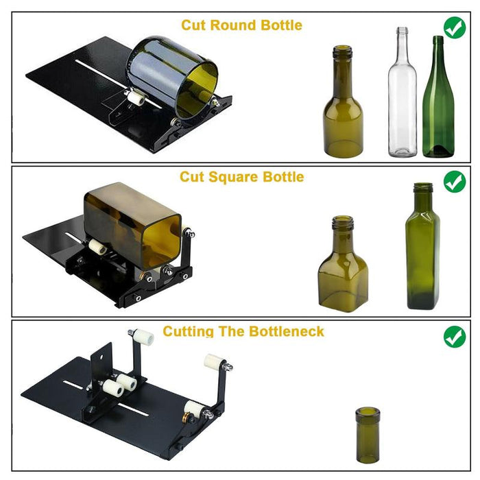 Glass Bottle Cutter Cutting Tool Upgrade Version Square & Round Bottle Cutter