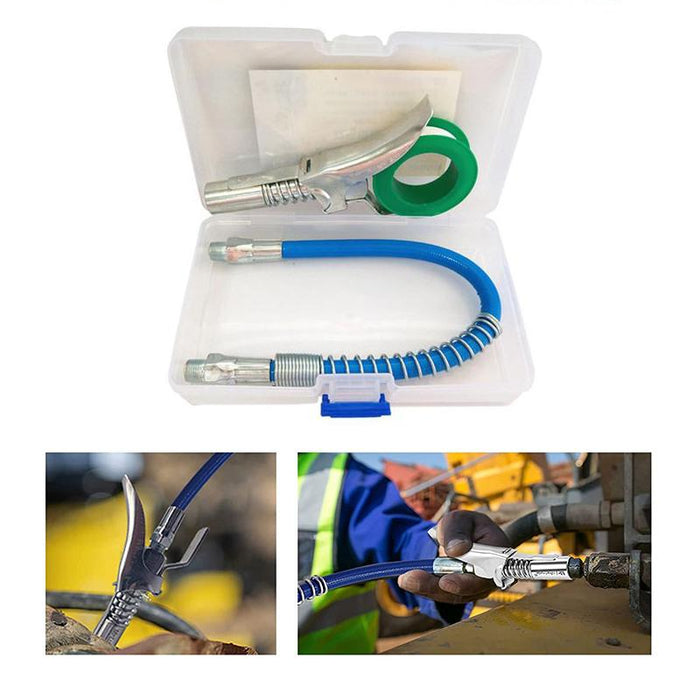 Locking clamp type high-pressure labor-saving oil injection nozzle