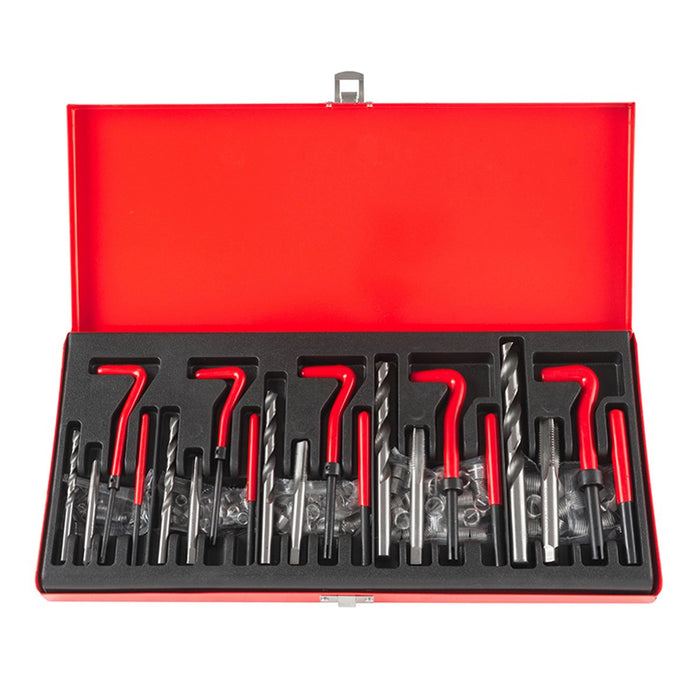 131Pc Thread Repair Kit HSS Drill Helicoil Metric Set Heli Coil Tap Insert Case