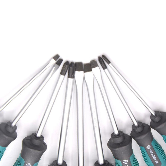 Screwdriver Set 9 Piece with storage bag CRV magnetic tips Phillips Flat blade