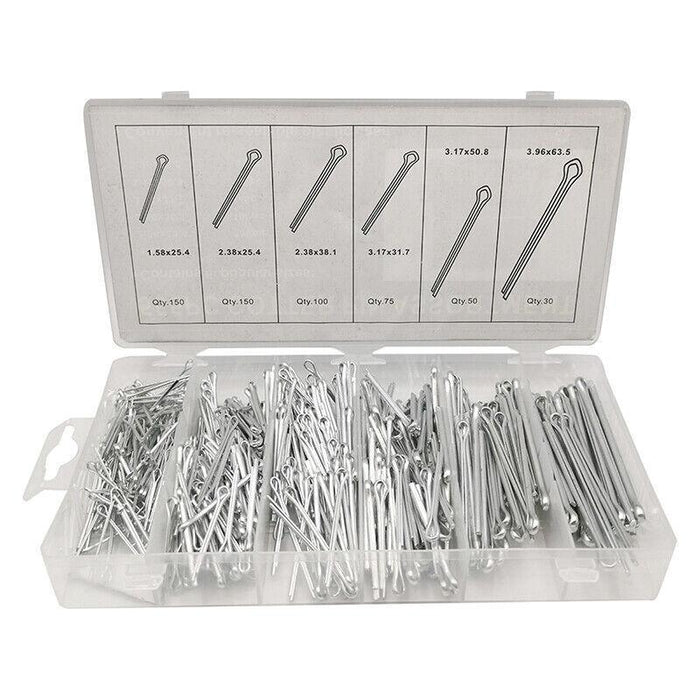 555pc Cotter Pin Assortment Set Grab Split Securing Lock Pins Spring Kit