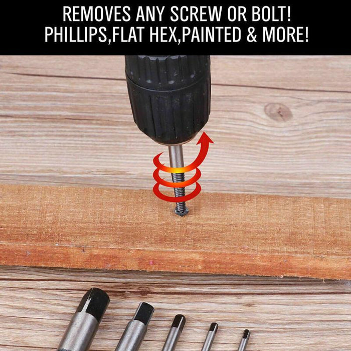6 Pcs Damaged Screw Bolt Extractor Ezy Out Set Easy Broken Screw Remover Kit