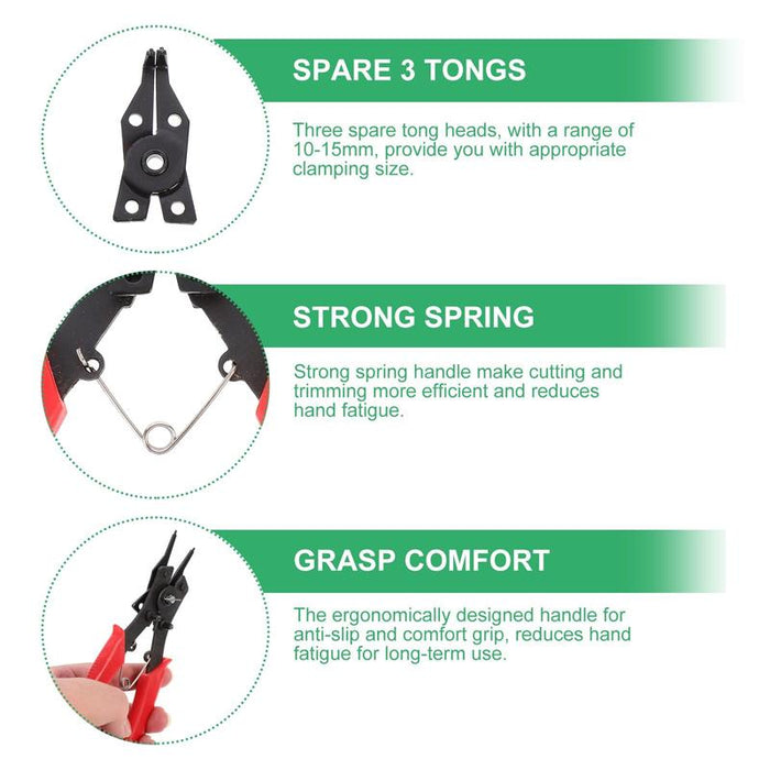 4-in-1Multi-Function Circlip Pliers Set Spring Release Fixed Grip Versatile Tool