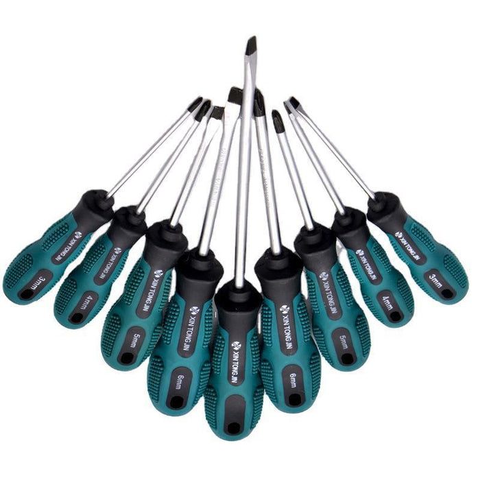 Screwdriver Set 9 Piece with storage bag CRV magnetic tips Phillips Flat blade