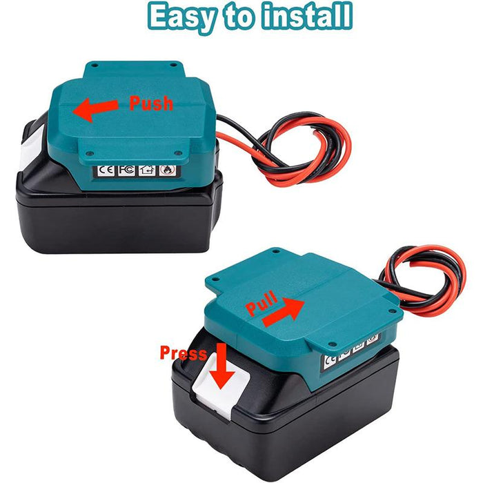 Battery Power Mount Connector Adapter For makita 18V Dock Holder with Cables