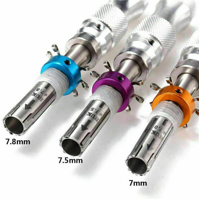 3X Tubular Locksmith Lock Tool Equipment 7.00MM 7.5MM 7.8MM Steel Set