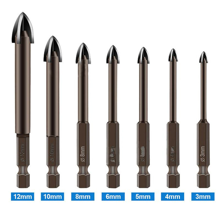 7PCS Multifunctional Cross Alloy Drill Bit