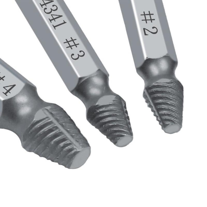 6PCS Damaged Screw Extractor Set Easy Out Broken Drill Bit