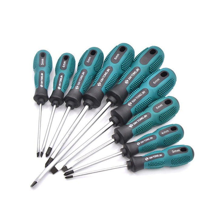 Screwdriver Set 9 Piece with storage bag CRV magnetic tips Phillips Flat blade