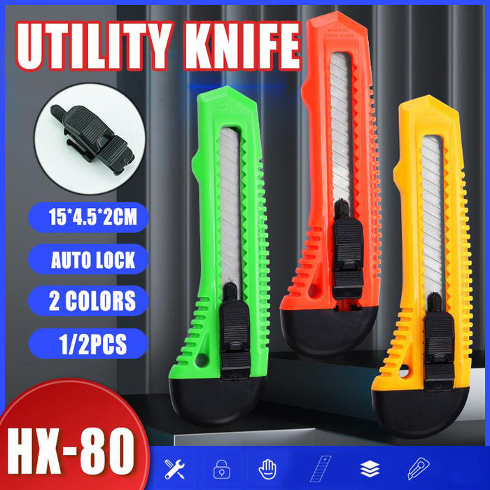 2X Paper Box Cutter Snap Off Retractable  Pack Knife Red