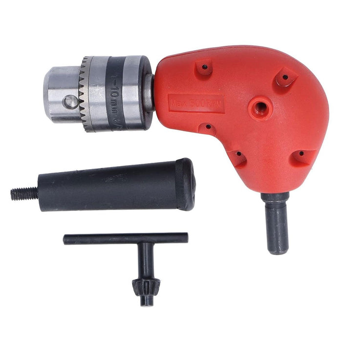 Right Angle Drill Attachment Chuck Adapter Electric Power Cordless 3/8 90 Degree