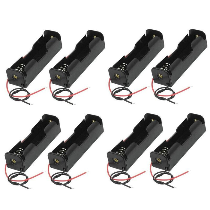 8 PACK 18650 Single Battery HOLDER Case Rechargeable 18650 Wire Lead LITHIUM