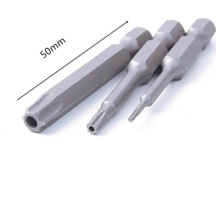 Torx Head Magnetic Screw Driver Bit Set 12pc Hex Shank