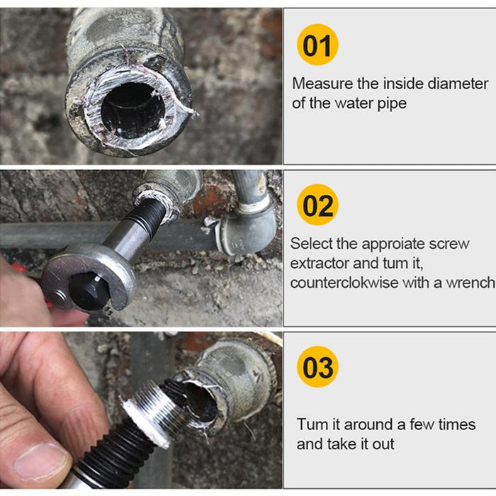 6 Pcs Damaged Screw Bolt Extractor Ezy Out Set Easy Broken Screw Remover Kit