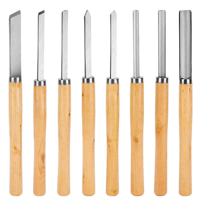 8pc Heavy Duty HSS Wood Lathe Chisel Set Turning Wood Tool Carving Gouge Durable